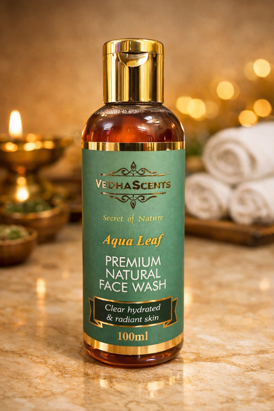 Vedhascents -Aqua Leaf-Premium Natural Face Wash|Best Face Wash for Oil, Acne & Pimple Control|Deep Cleansing & Glow Boosting-100ml